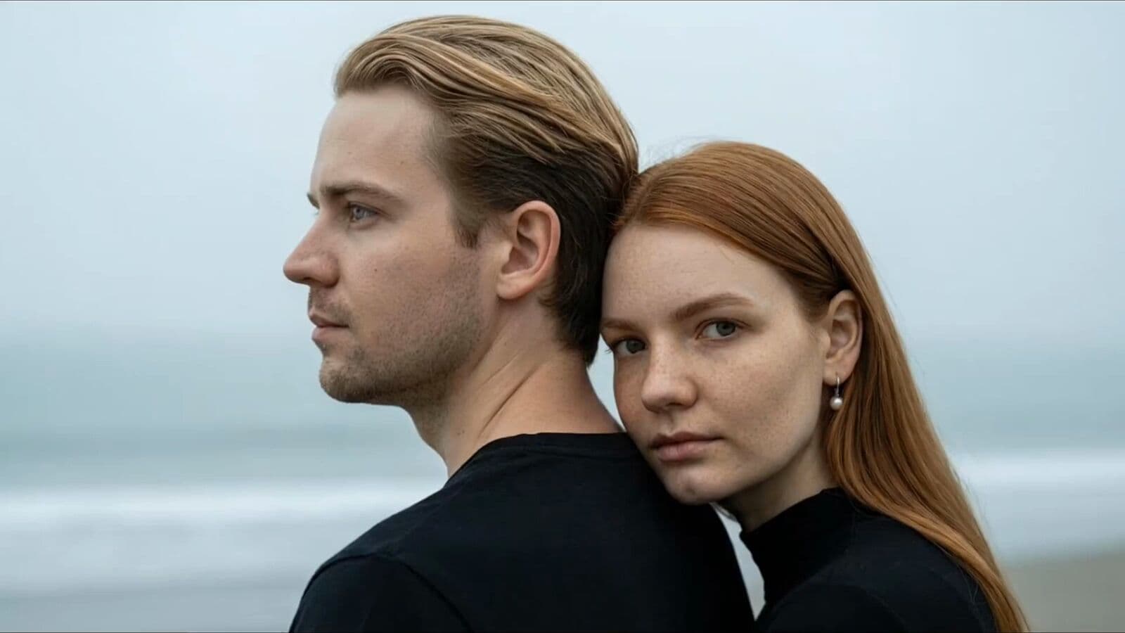 Example of a couple photoshoot created from separate photos