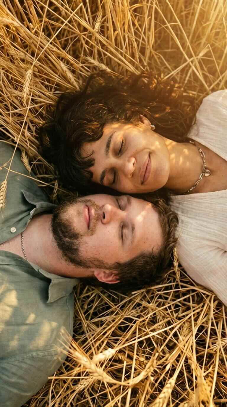 AI couples photoshoot with my boyfriend in golden hour light, romantic sunset photoshoot